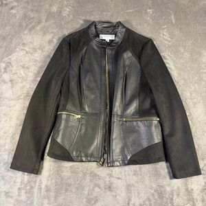 Marc Andrew black faux leather jacket XL
